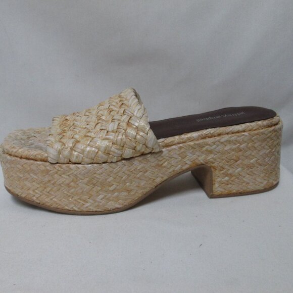 Jeffrey Campbell Shindy Woven platform sandals heels block Women Size Sz 9.5 - Picture 2 of 12